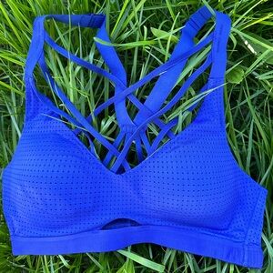 VS Sport Rare Strapy Criss Cross Racerback Sports Bra in Cobalt / Royal